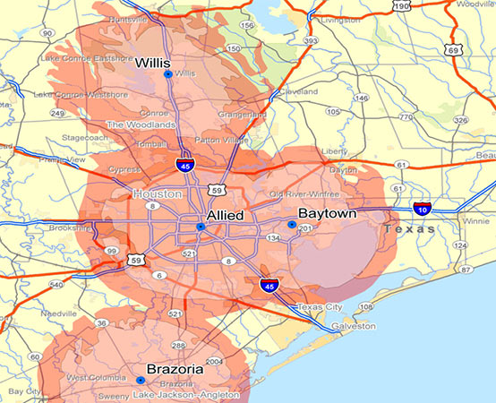 Houston Coverage Map